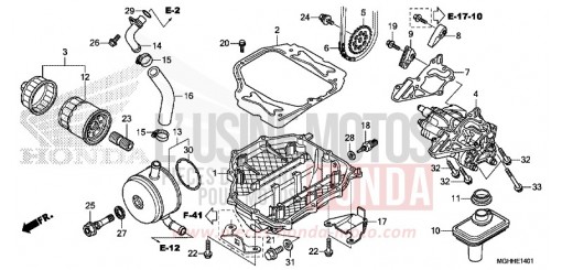 POMPE A HUILE (VFR1200XD/XDA/XDS) VFR1200XDH de 2017